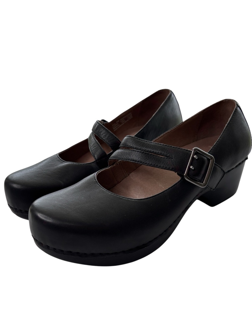 Dansko Mary Jane Womens Comfort Shoe Size 39 US 8.5 / 9 Black Leather Walking Co